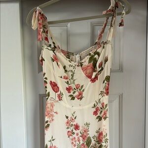 Floral Sleeveless Dress with Tie Straps